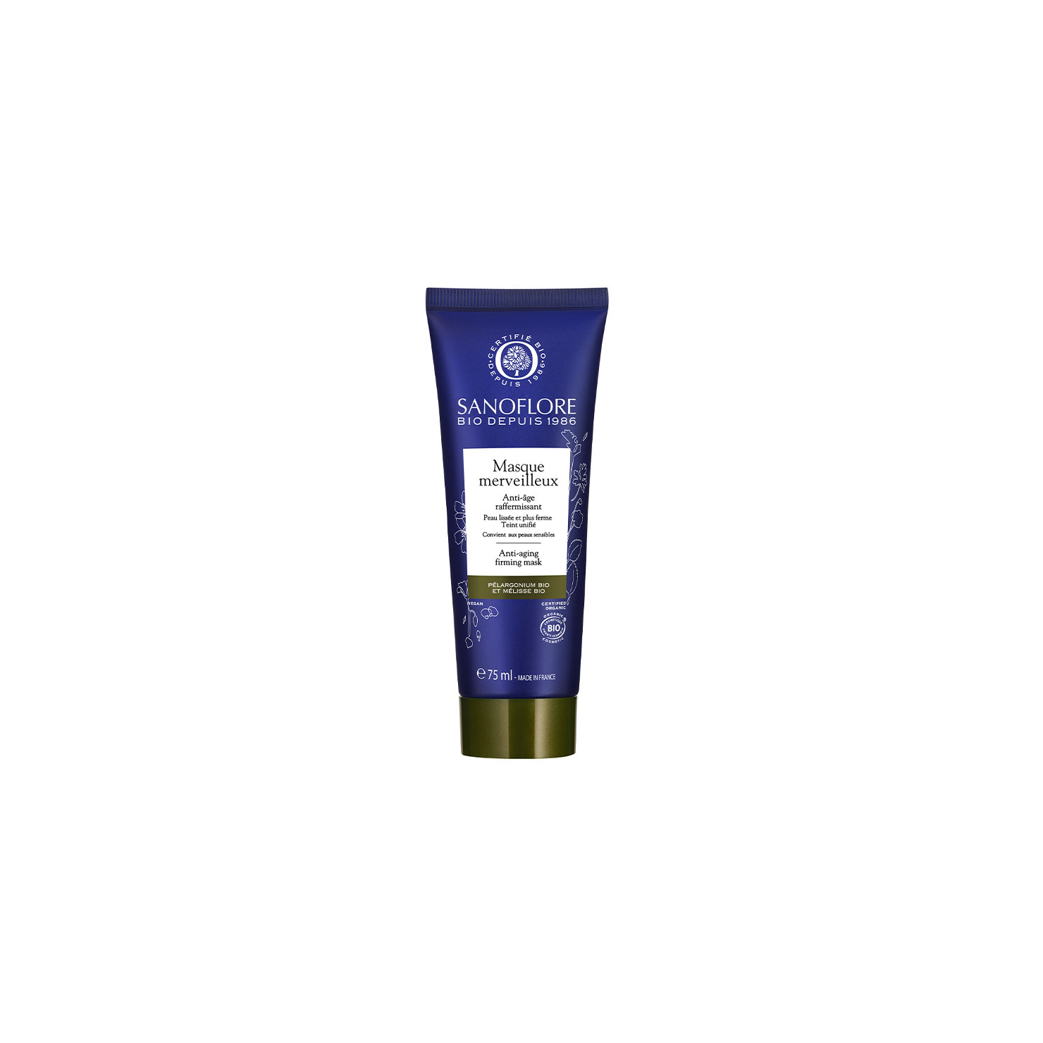 Masque De Nuit Bio Sanoflore Merveilleux - 75 Ml - 99% Ingrédients Naturels